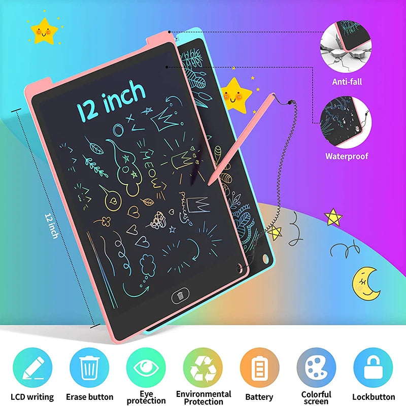 12" LCD Writing Tablet for Kids – Electronic Drawing & Writing Board
