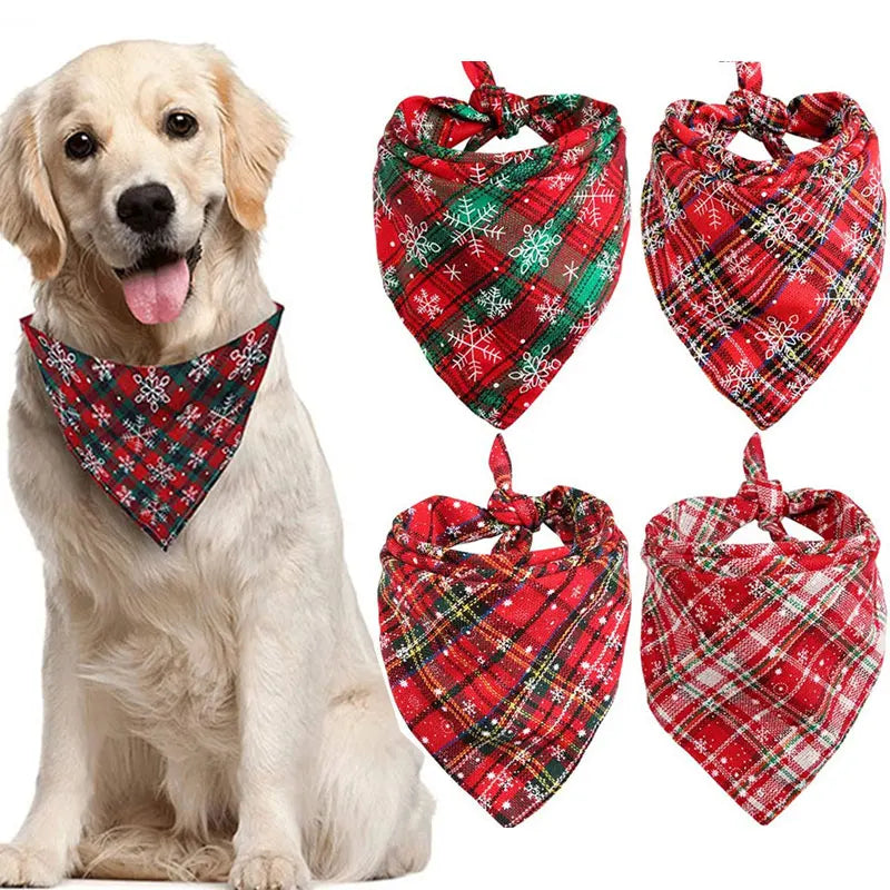 Christmas Plaid Dog Bandana