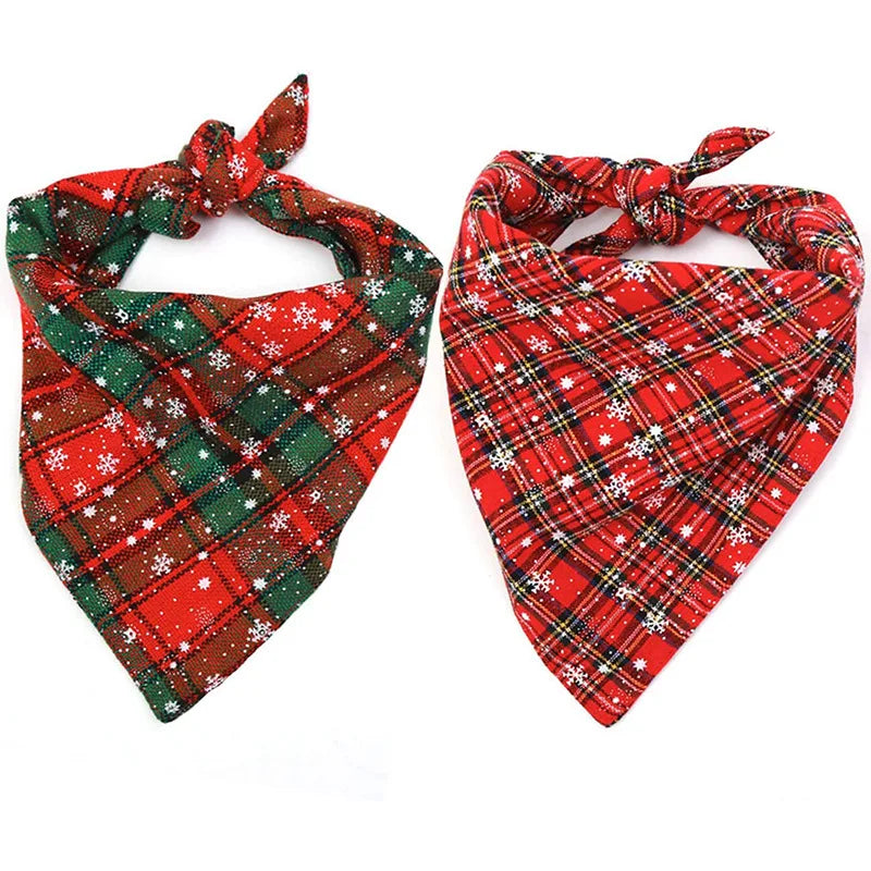 Christmas Plaid Dog Bandana