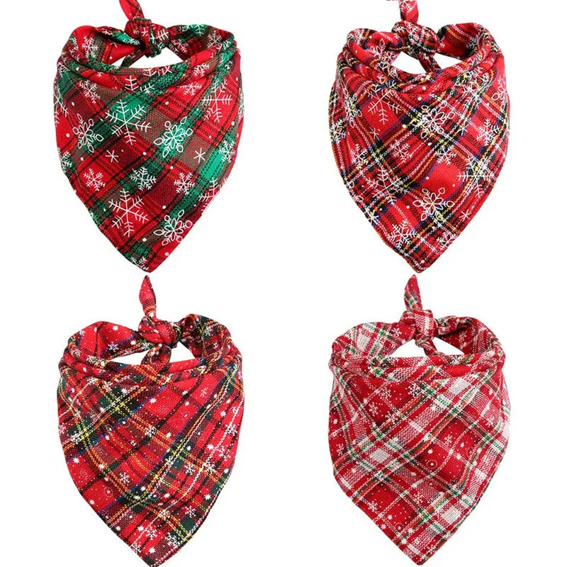 Christmas Plaid Dog Bandana