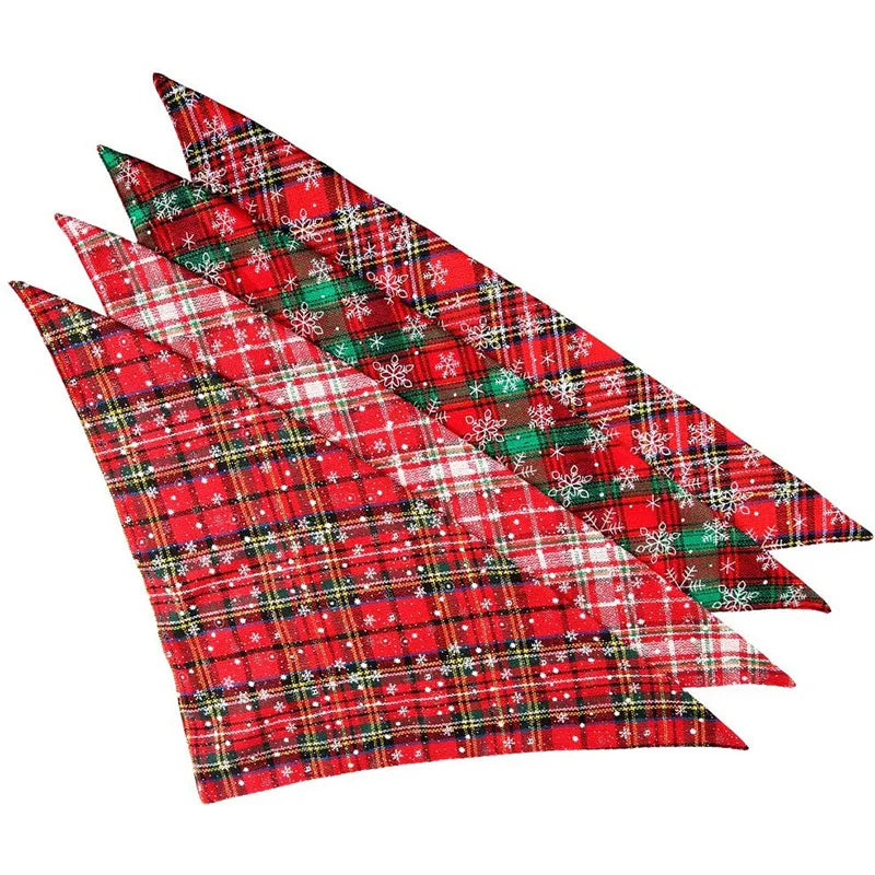 Christmas Plaid Dog Bandana
