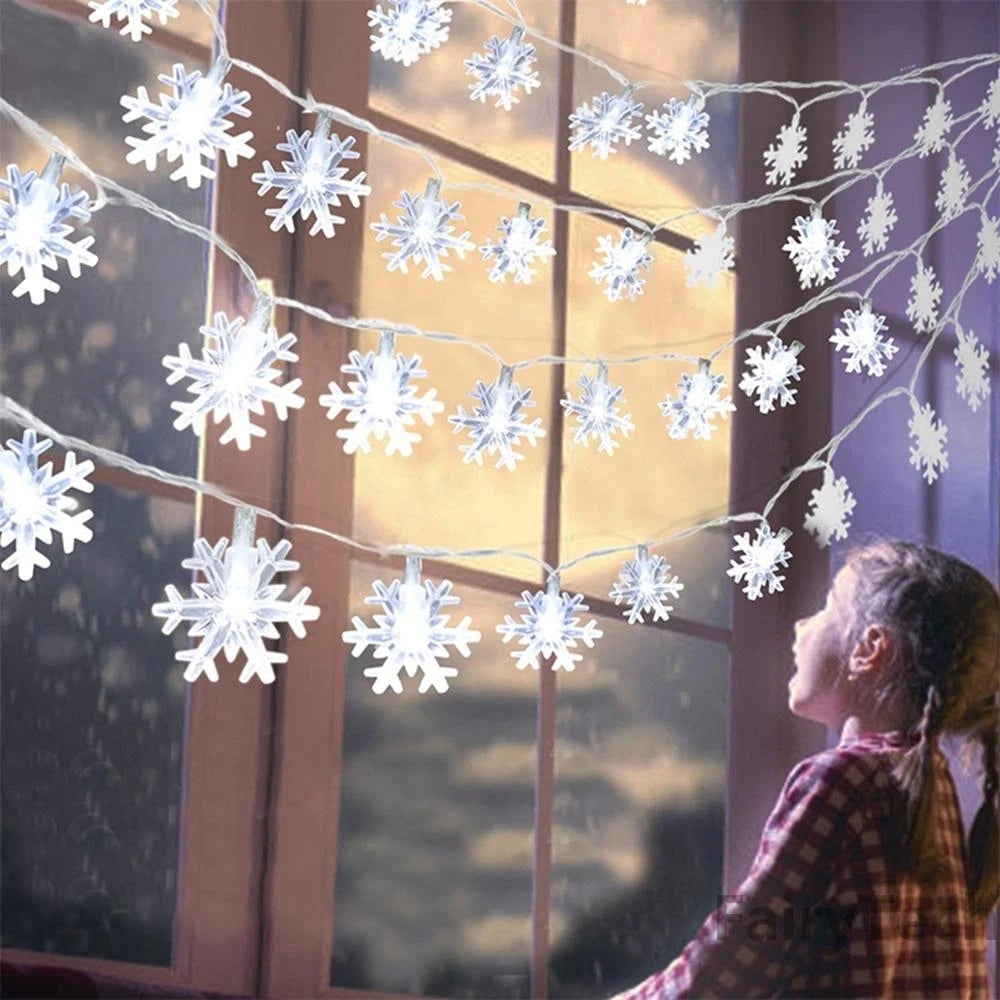 Snowflake LED Fairy String Lights