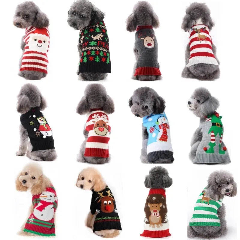 Christmas Knitted Dog Sweater