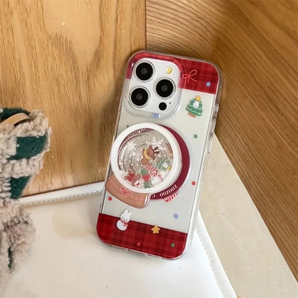 Christmas Quicksand MagSafe Griptok Phone Holder
