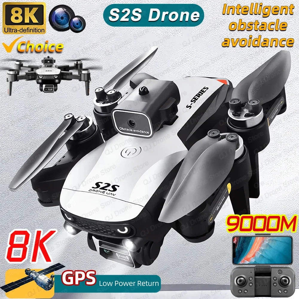 S2S 8K Pro Dual-Camera Brushless Drone – Foldable FPV Quadcopter
