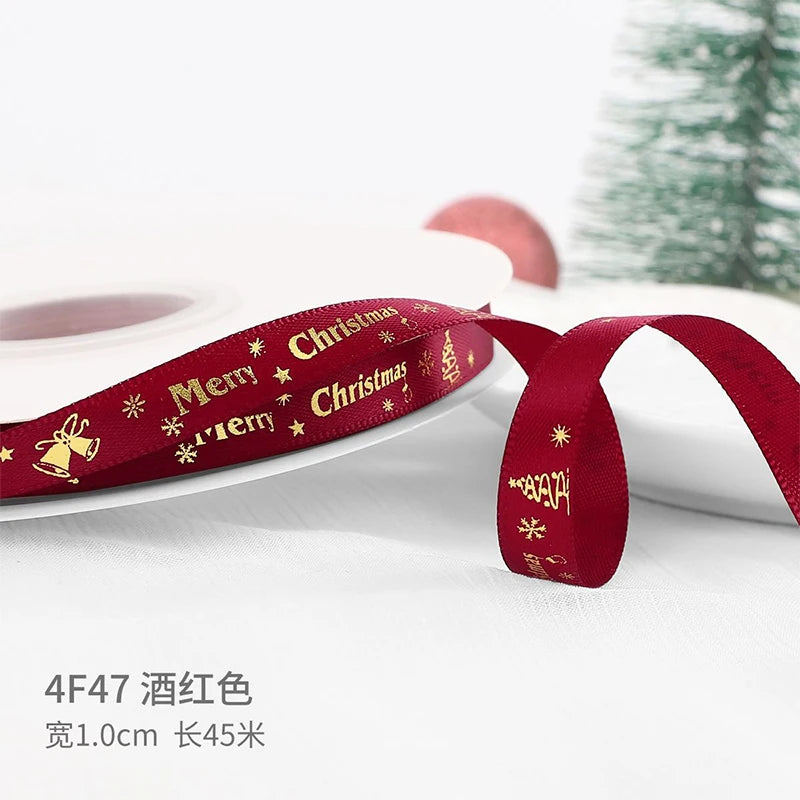 Printed Christmas Ribbon – 5 Yards Polyester Craft Ribbon