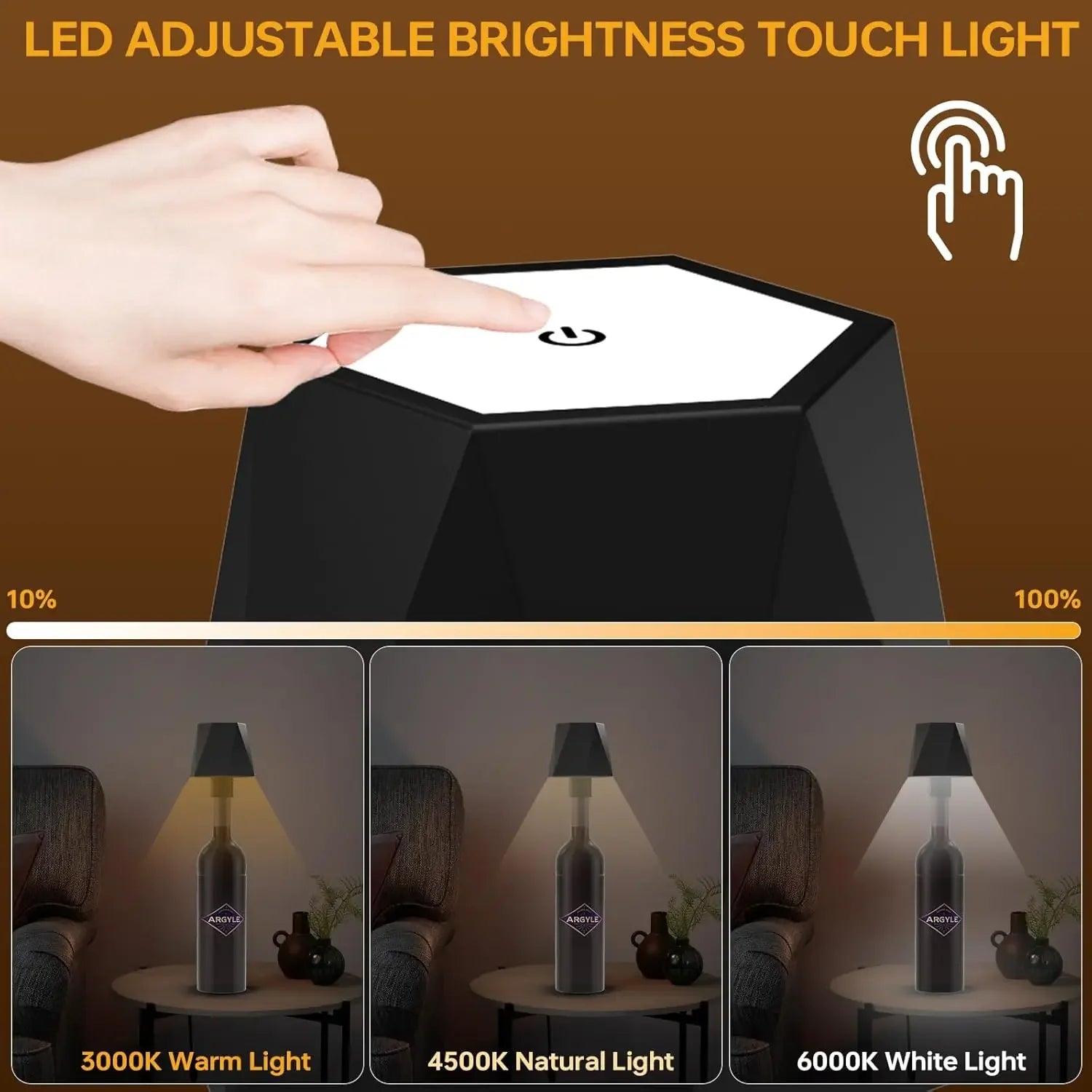 Wireless Bottle LED Table Lamp