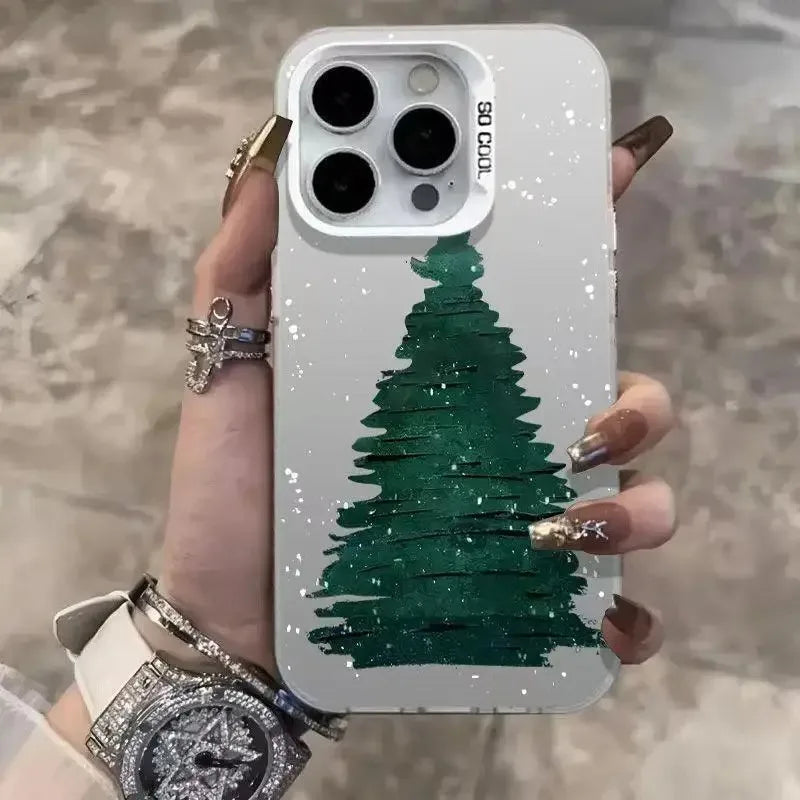 Christmas Tree Aesthetic Laser Back iPhone Case