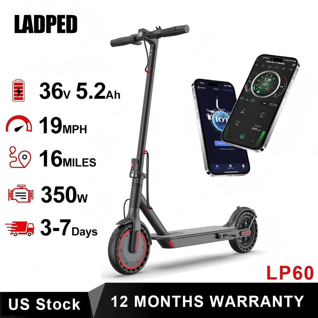 LADPED LP60 Electric Scooter – 19MPH / 16-Mile Range