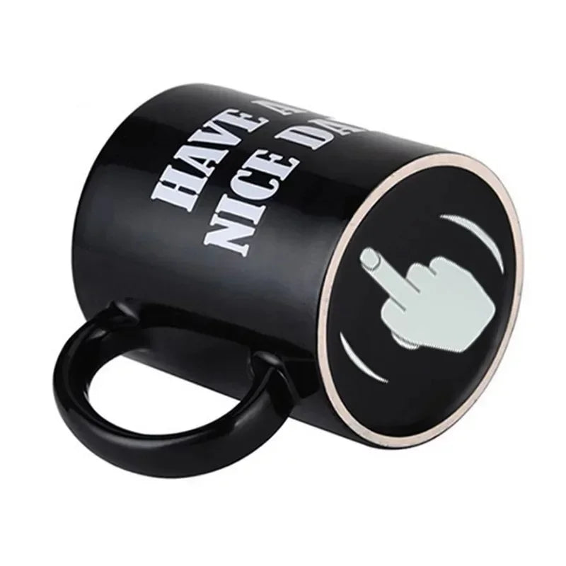 Creative Middle Finger Ceramic Mug – 300ml