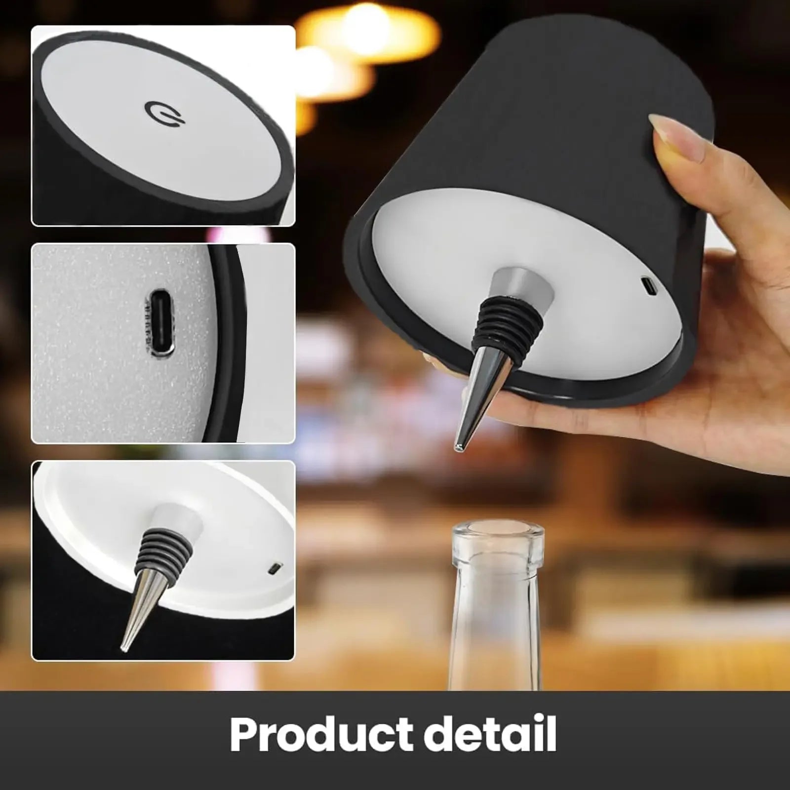 Wireless Bottle LED Table Lamp