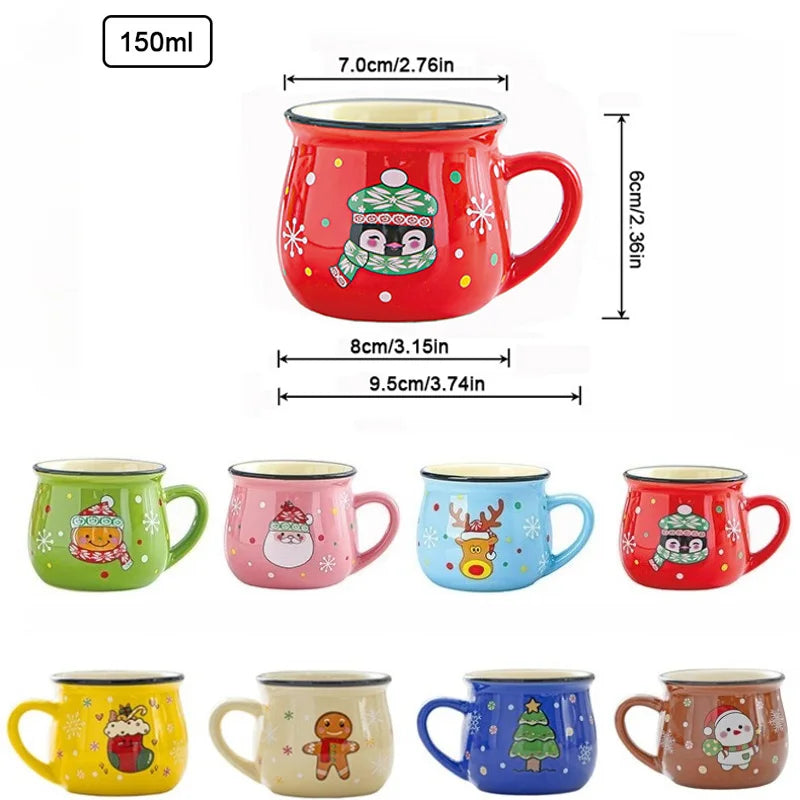 Christmas Cartoon Ceramic Mug – 150ml