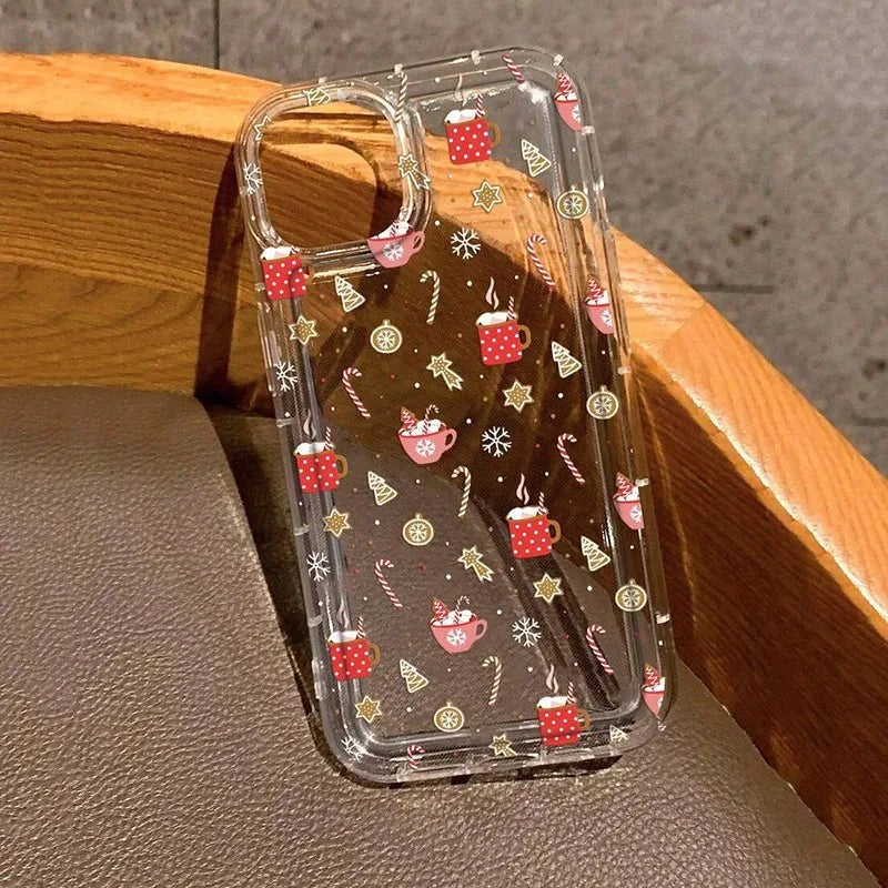 Christmas Clear Shockproof iPhone Case