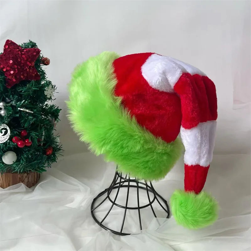 Spliced Plush Christmas Santa Hat (Unisex)