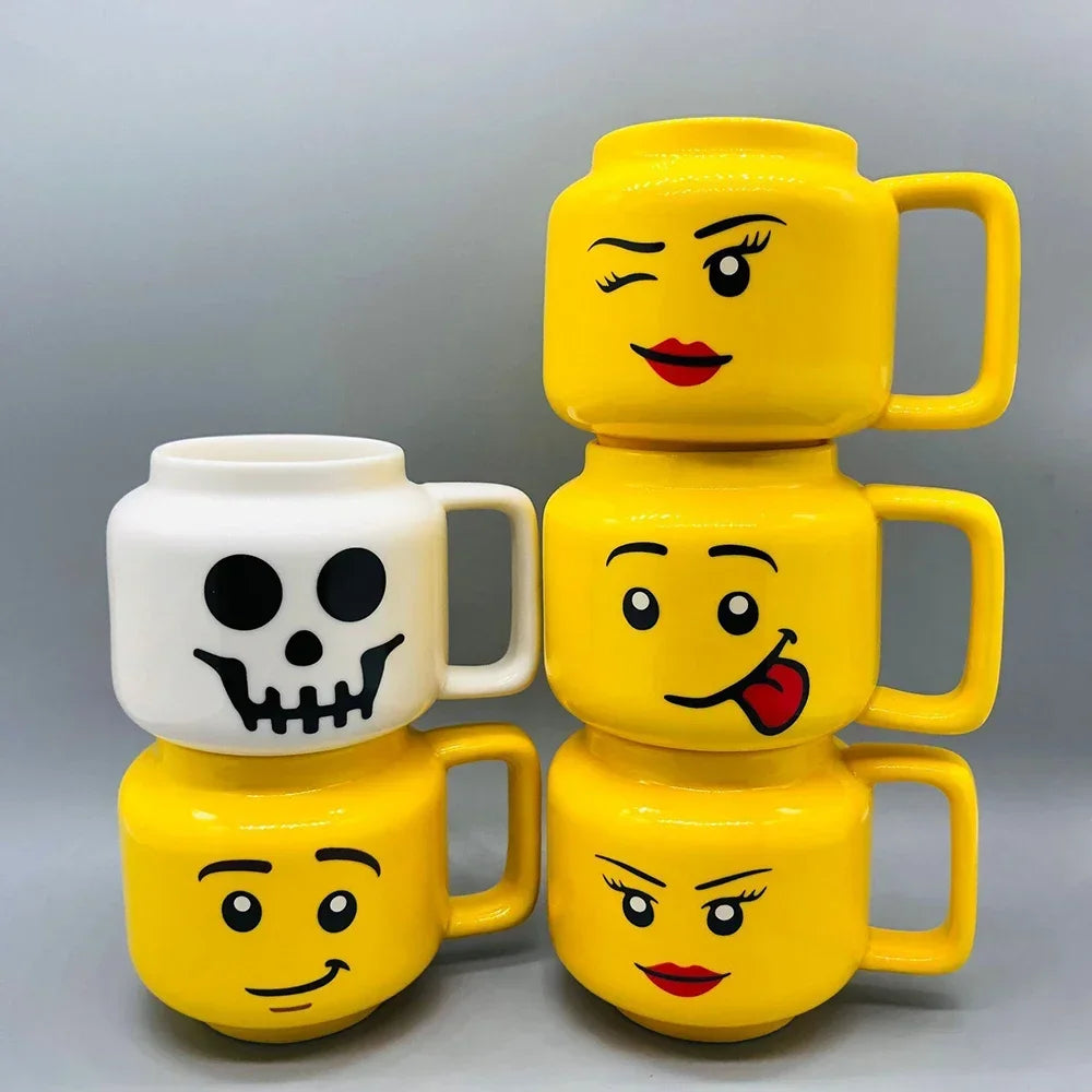 Lego Smiling Face Cartoon Mug – 250ml