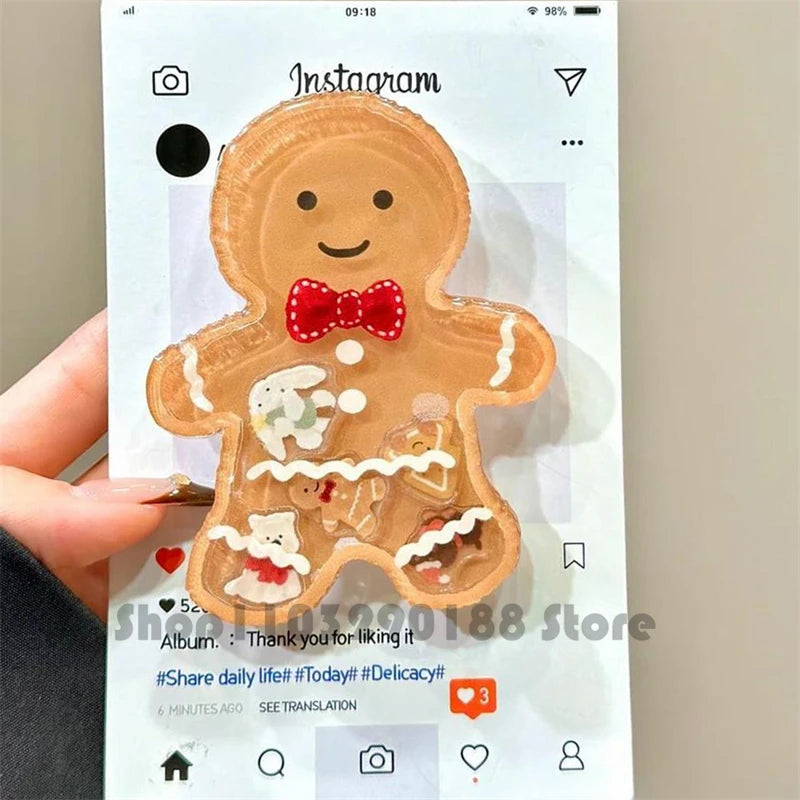 Christmas Biscuit Man 3D Phone Grip & Stand