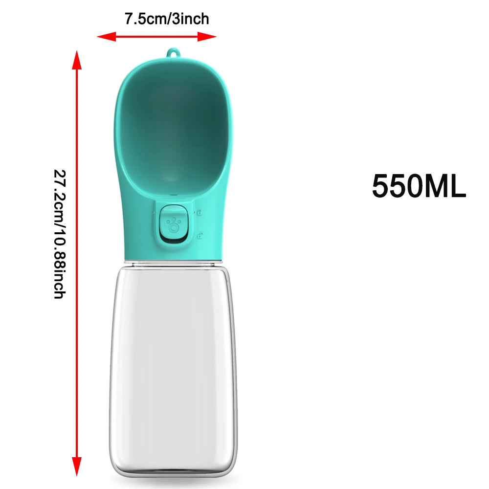 Portable Foldable Dog Water Bottle – 550ML