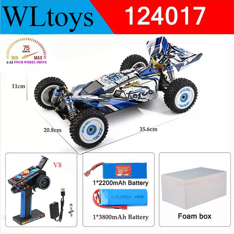 Wltoys 124017-V8 Brushless 4WD 75KM/H RC Car