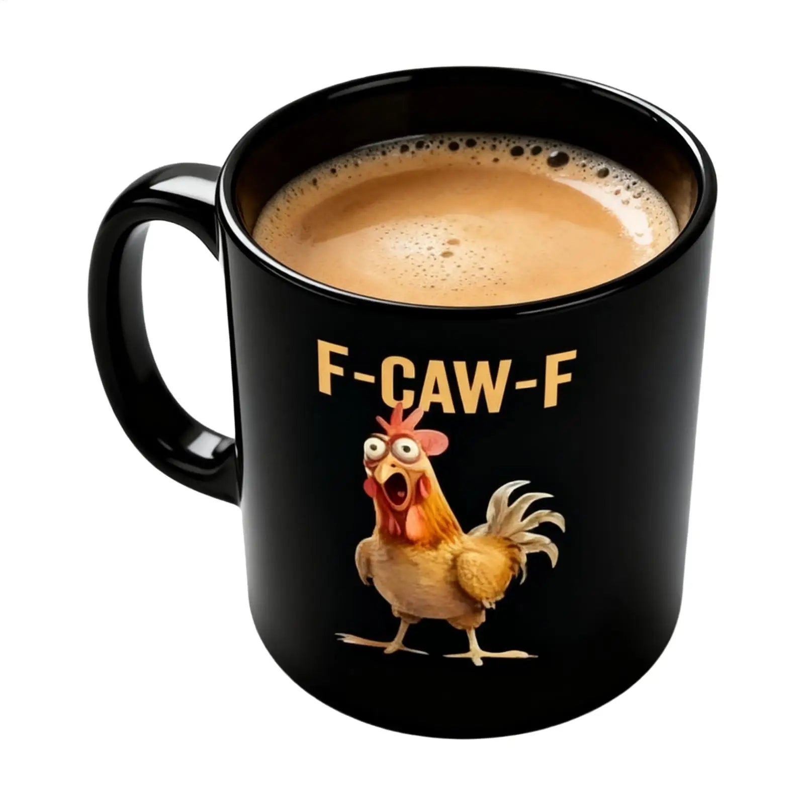 Funny F-Caw-F Chicken Ceramic Coffee Mug – 11oz Farmhouse Cup