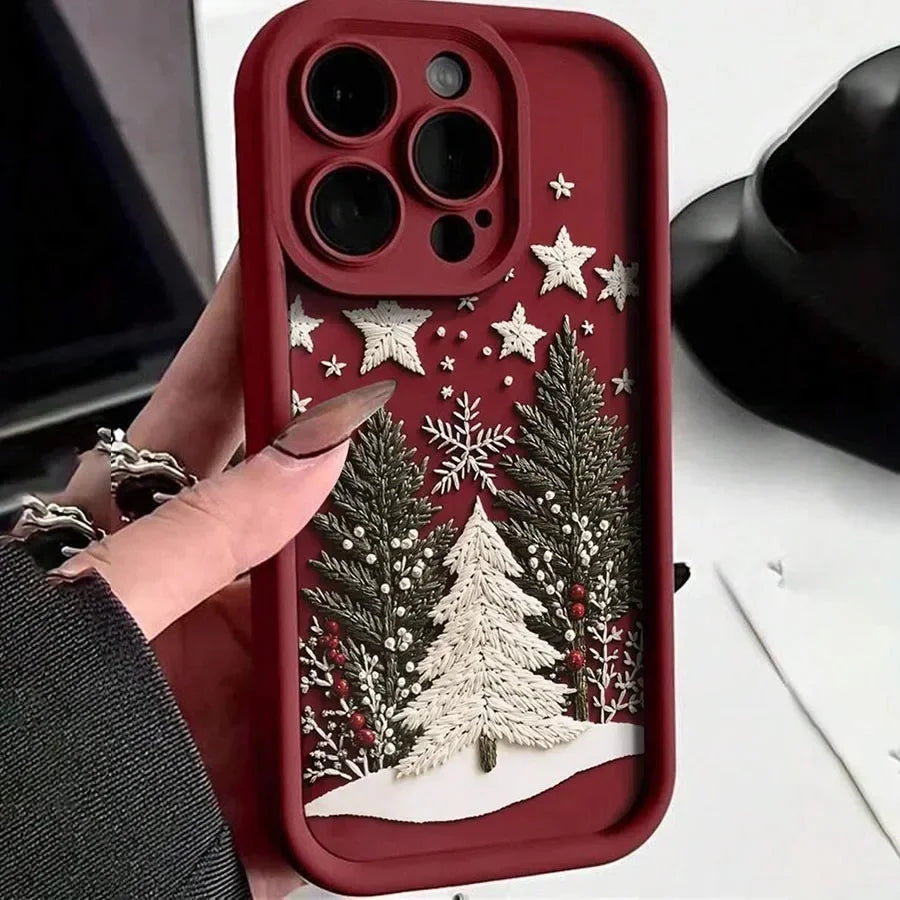Christmas Tree Silicone Shockproof Case for iPhone
