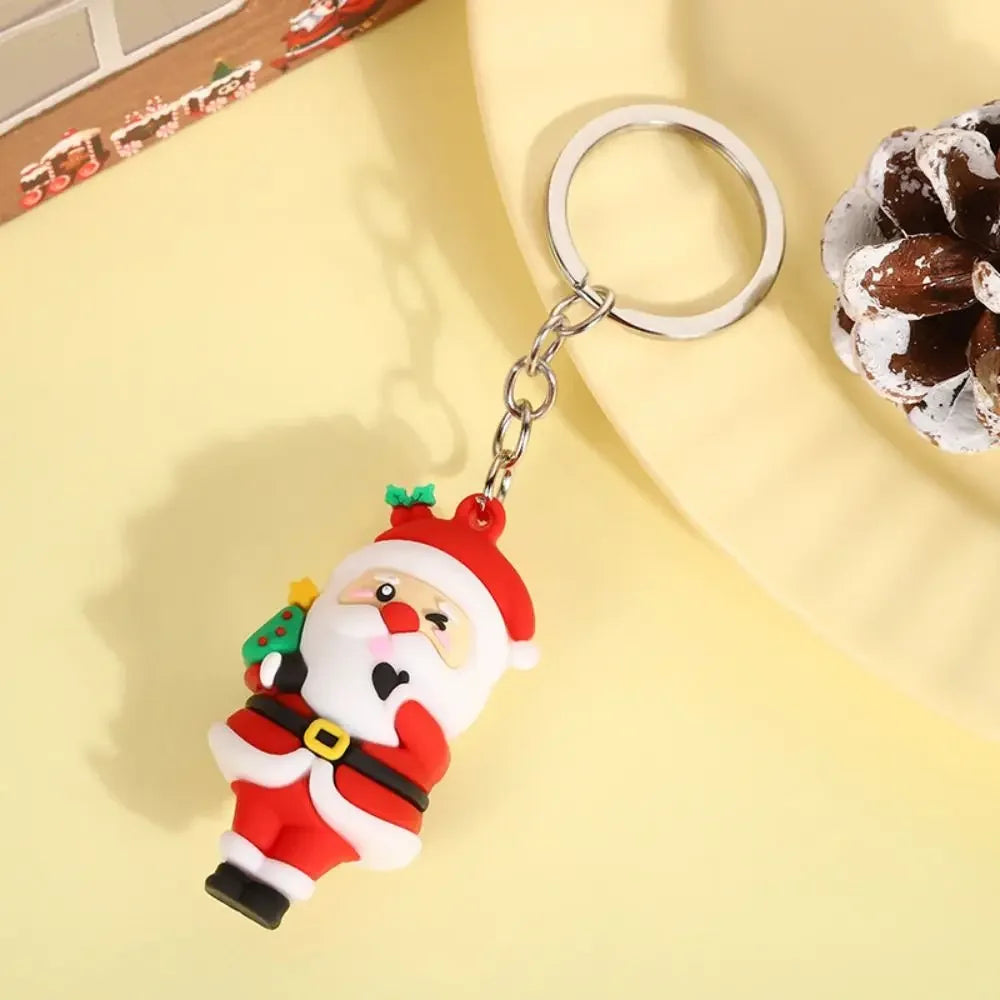 Santa Claus & Elk Christmas Keychain