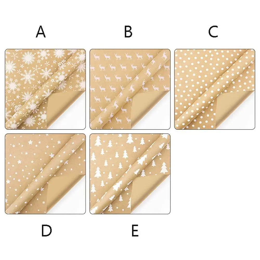 Snowflake Kraft Paper Christmas Wrapping Sheet – 40×100cm