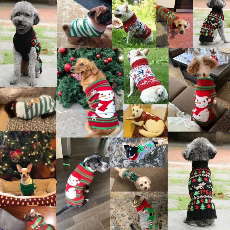 Christmas Knitted Dog Sweater