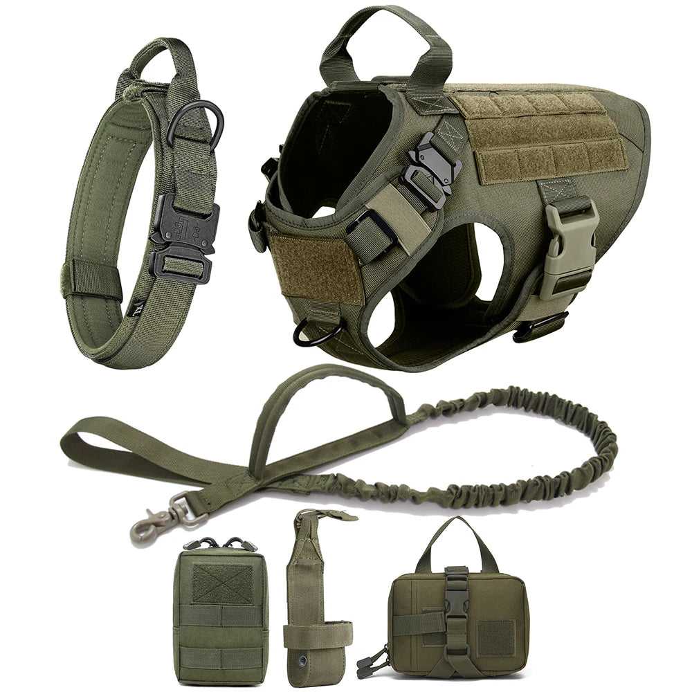 Tactical Dog Harness & Leash Set