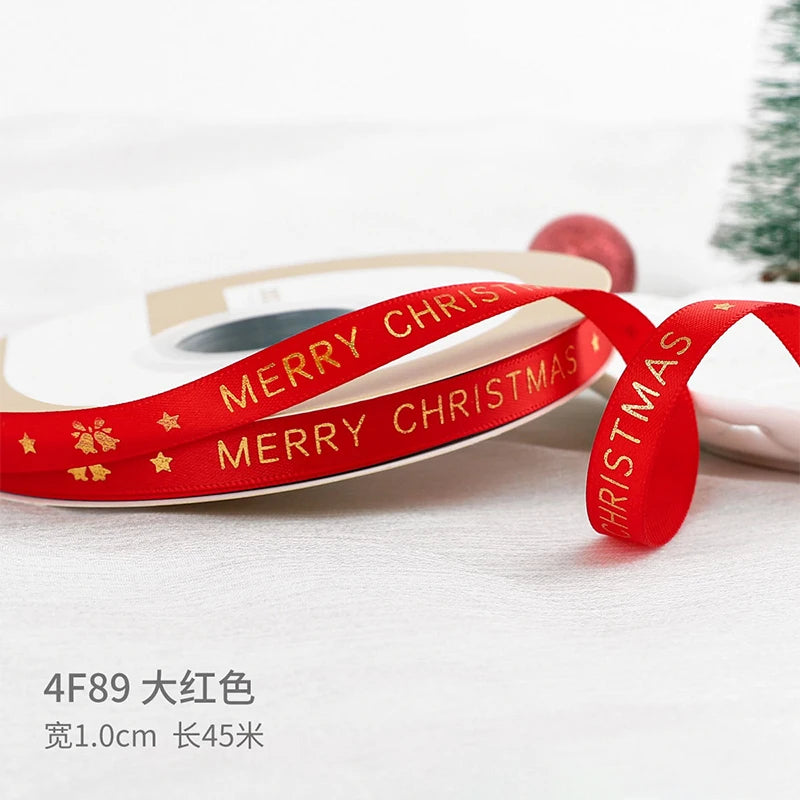 Printed Christmas Ribbon – 5 Yards Polyester Craft Ribbon