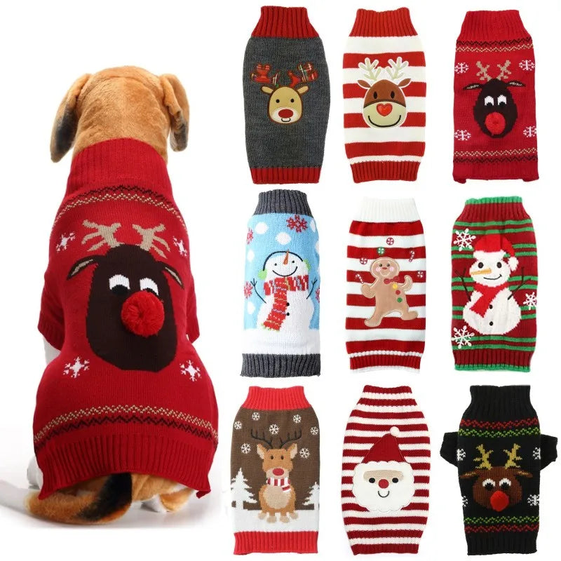 Christmas Knitted Dog Sweater