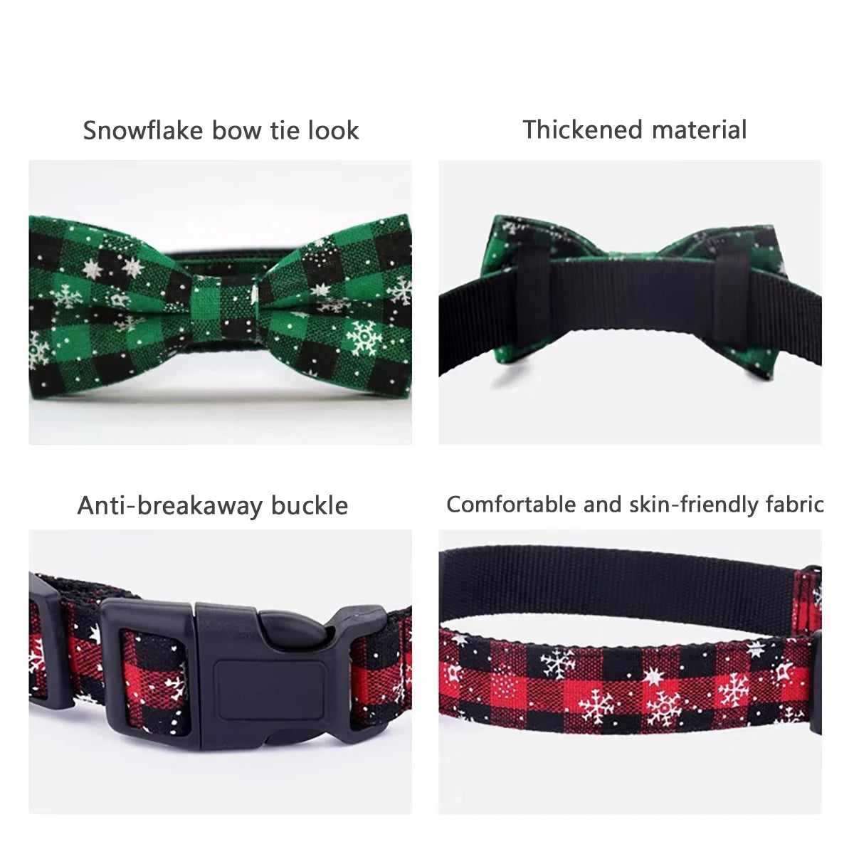 Christmas Plaid Dog Collar