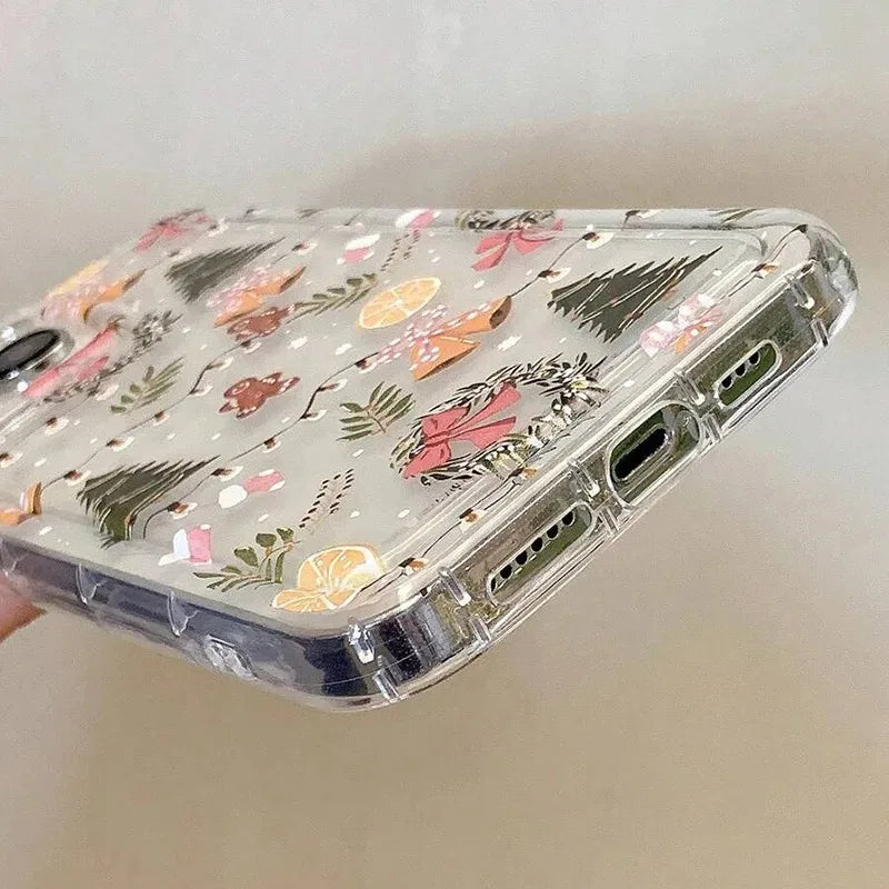Christmas Clear Shockproof iPhone Case