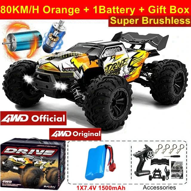 4WD Super Brushless High-Speed RC Truck (1:16)