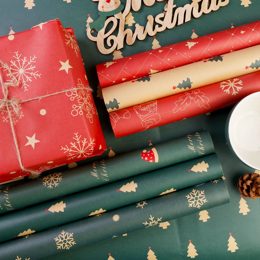 Vintage Kraft Christmas Wrapping Paper