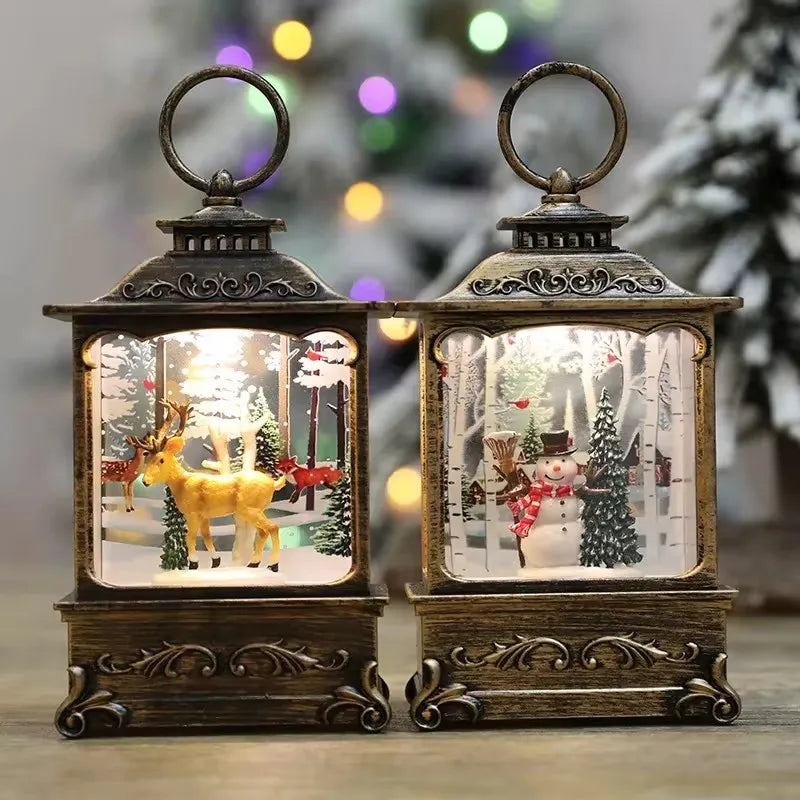 LED Christmas Snow Globe Lantern