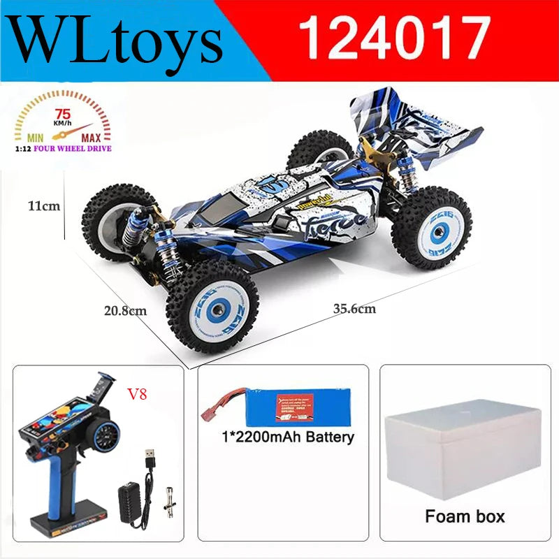 Wltoys 124017-V8 Brushless 4WD 75KM/H RC Car