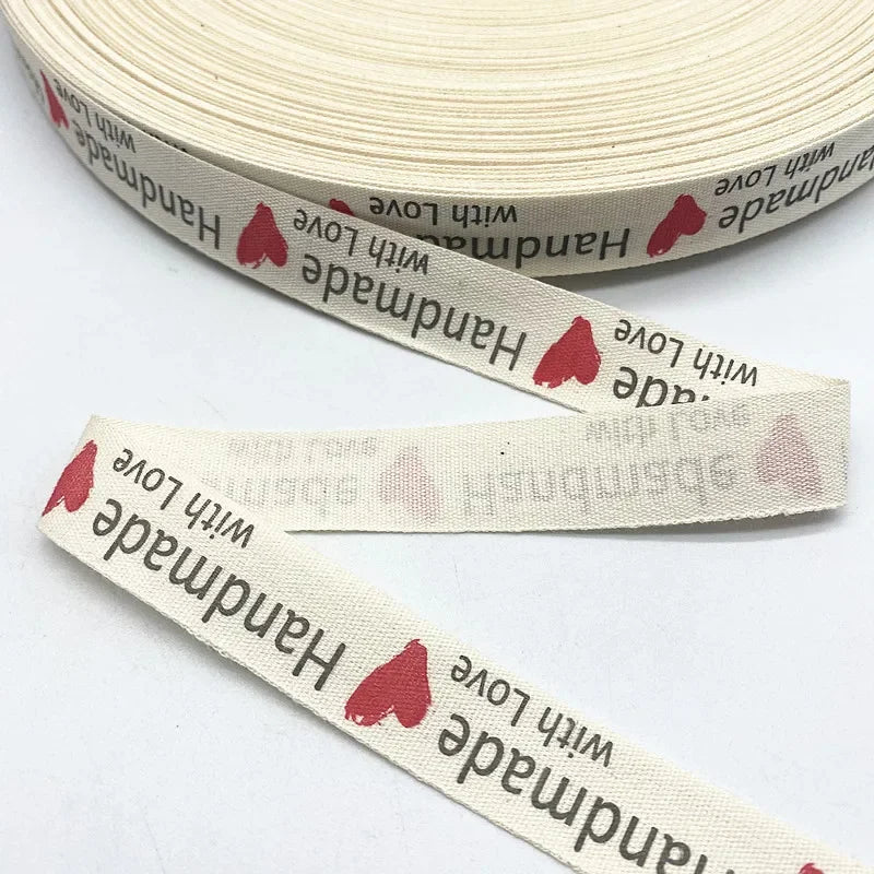 Christmas Printed Polyester Cotton Ribbon –  Single-Face Ribbon for Gift Wrapping, Holiday Crafts & Party Decorations