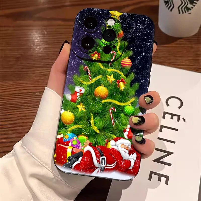Santa Claus & Elk Christmas Tree Phone Case