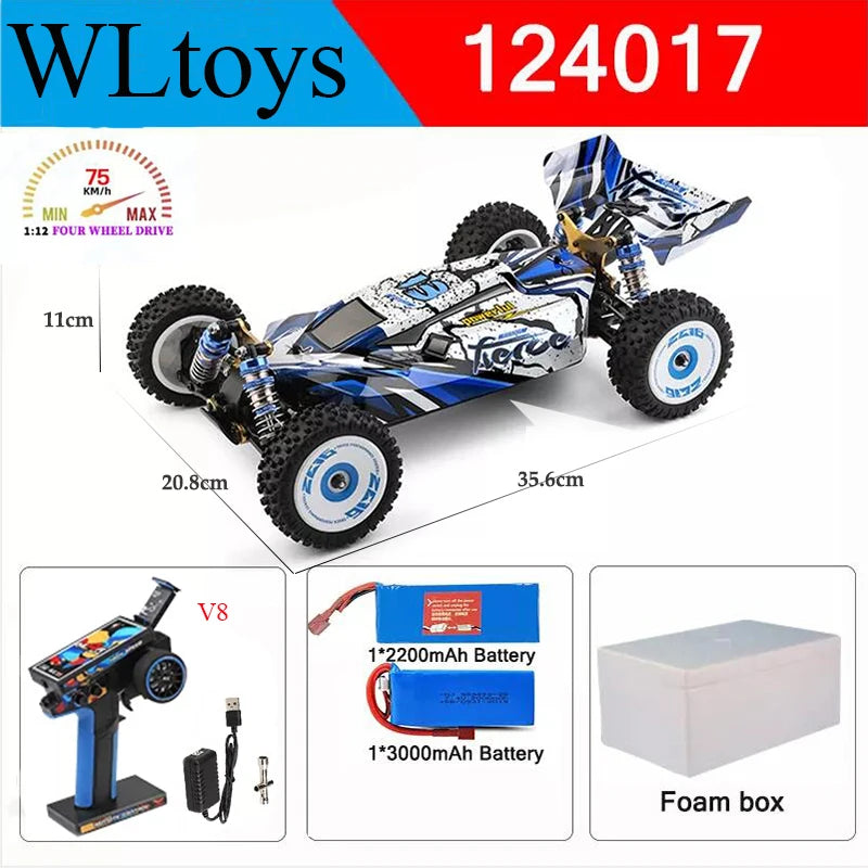 Wltoys 124017-V8 Brushless 4WD 75KM/H RC Car