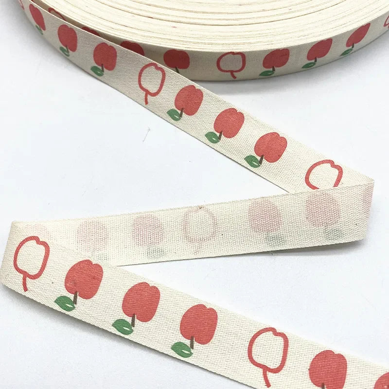 Christmas Printed Polyester Cotton Ribbon –  Single-Face Ribbon for Gift Wrapping, Holiday Crafts & Party Decorations