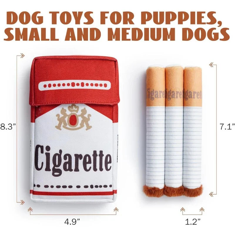 Cigarette Plush Dog Toy