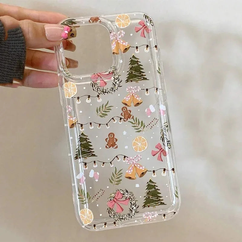 Christmas Clear Shockproof iPhone Case