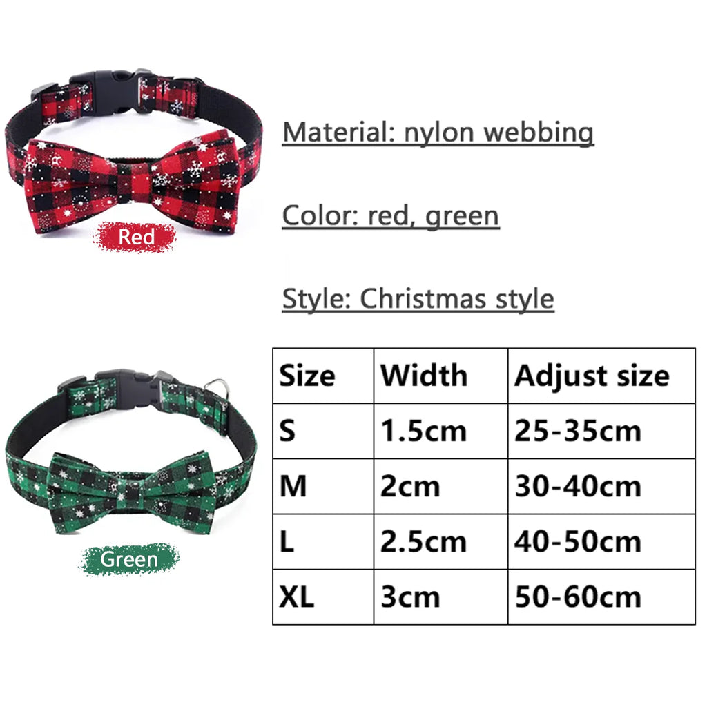 Christmas Plaid Dog Collar