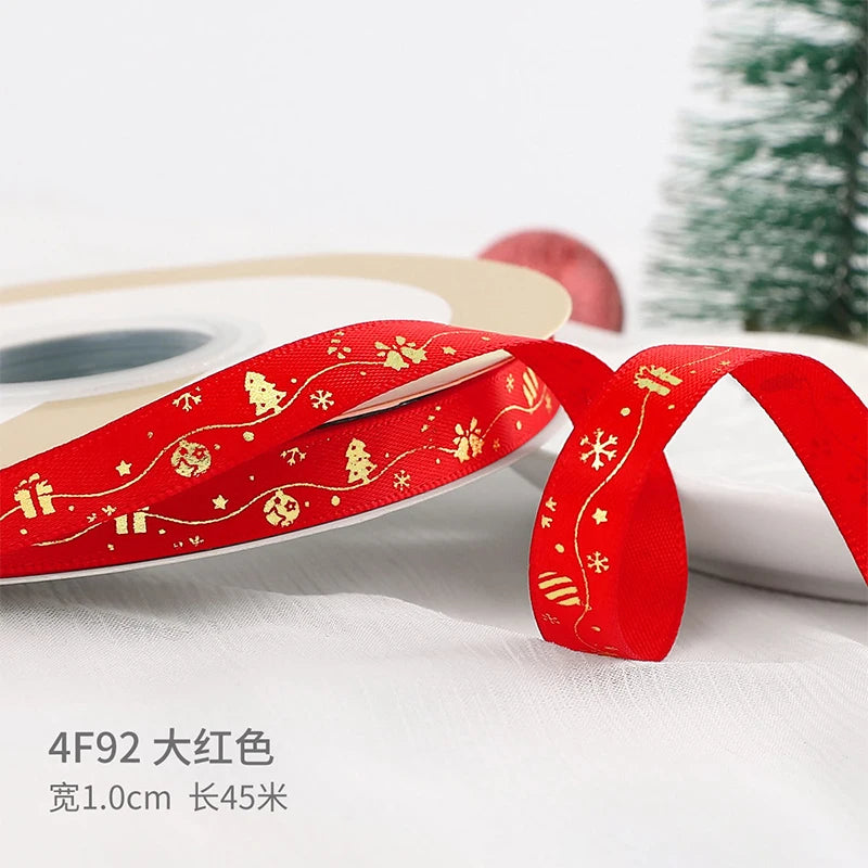 Printed Christmas Ribbon – 5 Yards Polyester Craft Ribbon