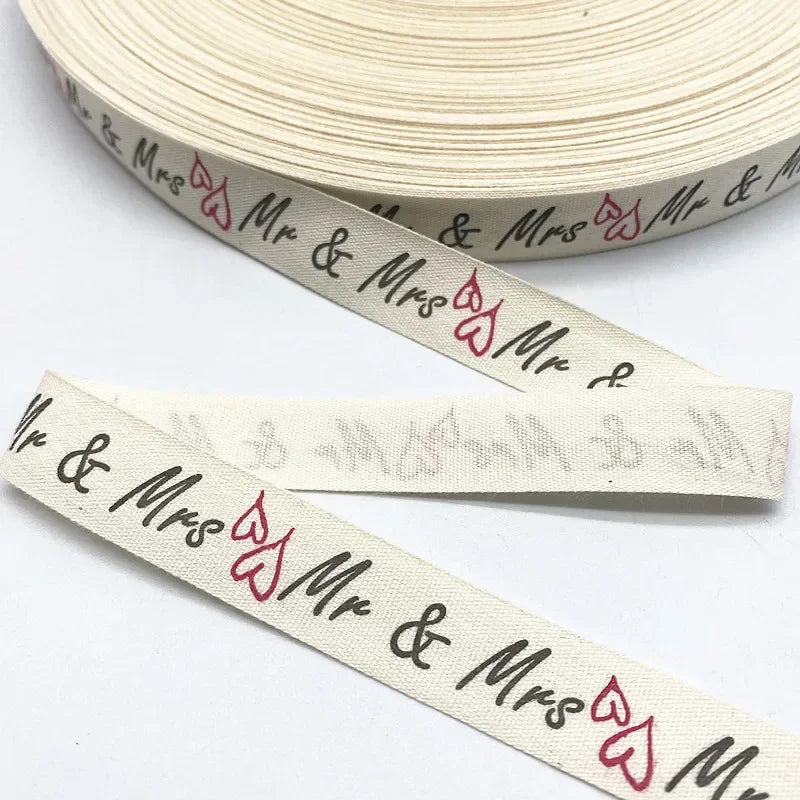 Christmas Printed Polyester Cotton Ribbon –  Single-Face Ribbon for Gift Wrapping, Holiday Crafts & Party Decorations