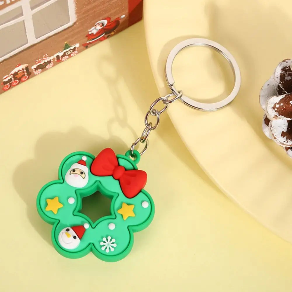 Santa Claus & Elk Christmas Keychain