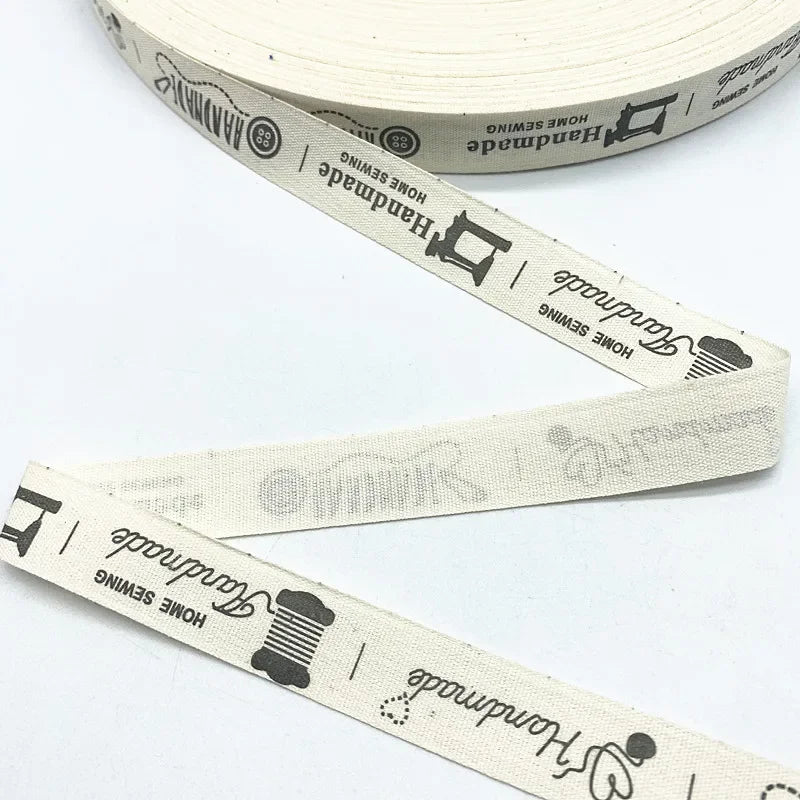 Christmas Printed Polyester Cotton Ribbon –  Single-Face Ribbon for Gift Wrapping, Holiday Crafts & Party Decorations