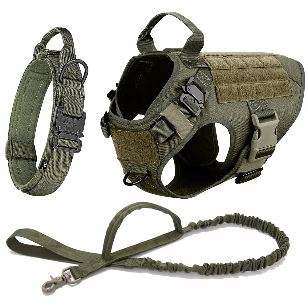 Tactical Dog Harness & Leash Set