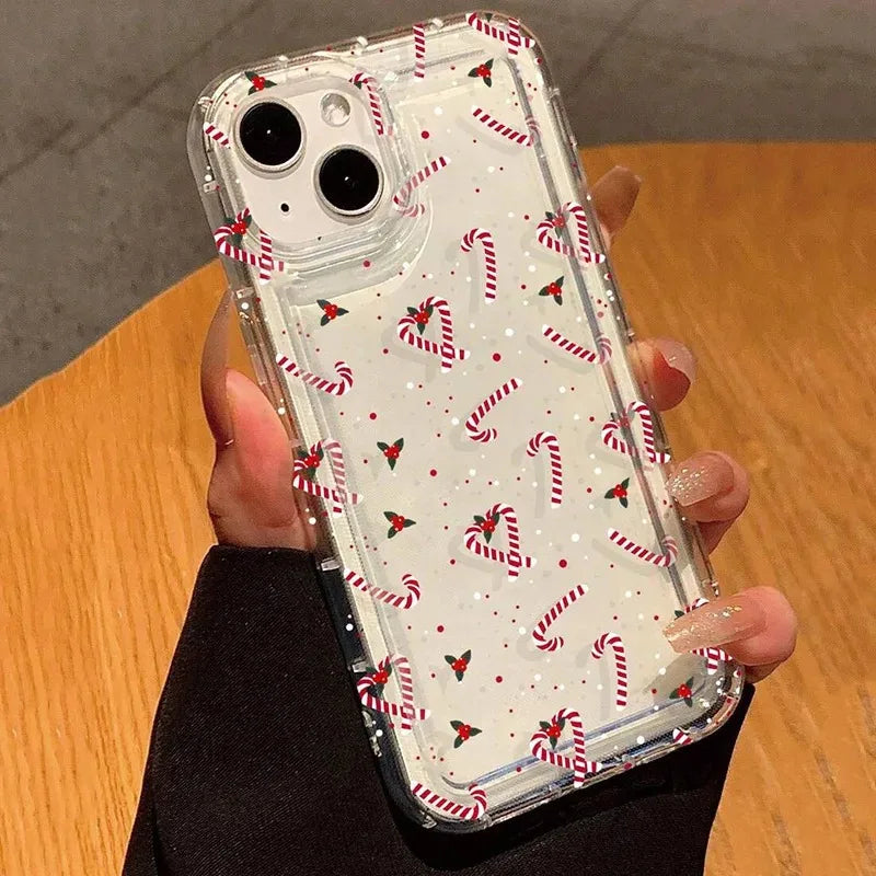 Christmas Clear Shockproof iPhone Case