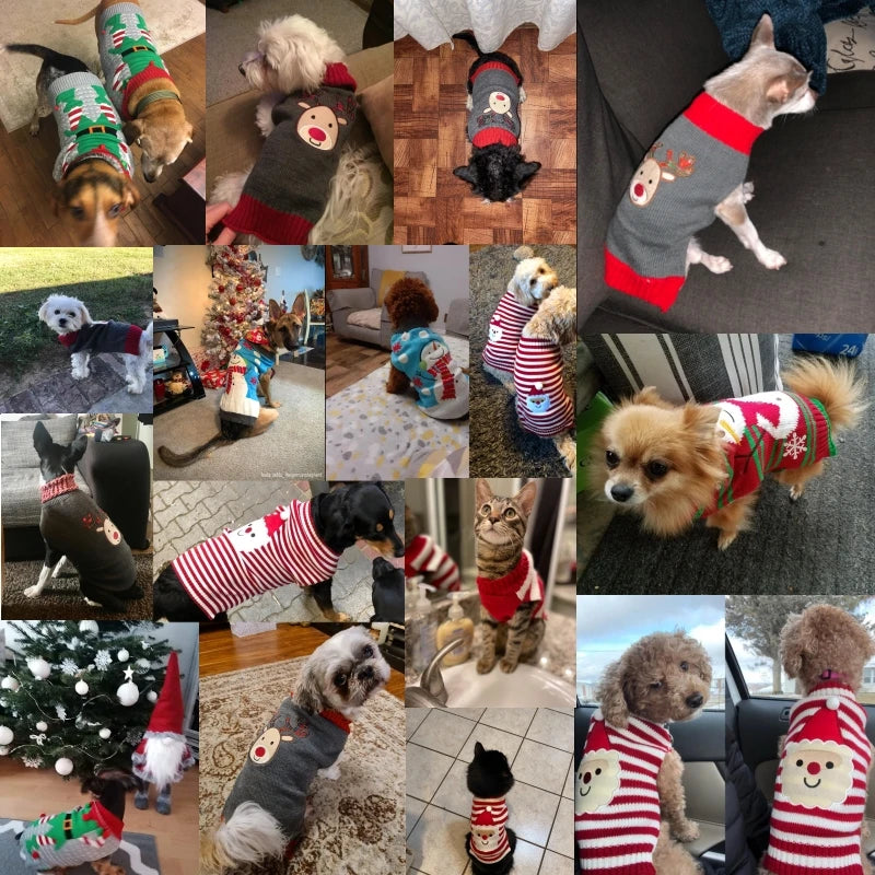 Christmas Knitted Dog Sweater